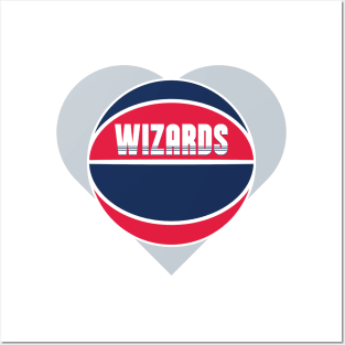 Heart Shaped Washington Wizards Basketball Posters and Art